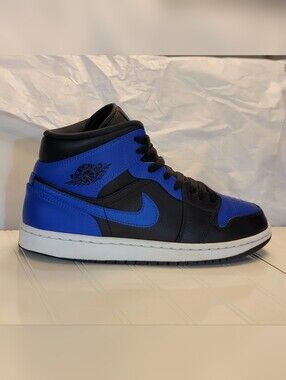 Nike Air Jordan 1 Mid 'Hyper Royal' 554724-077 Size 8.5 Men's